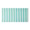 Aqua And White Stripe Outdoor Floor Runner 3ft. x 6ft.